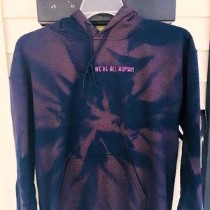 We’re all human Bleached out hoodie